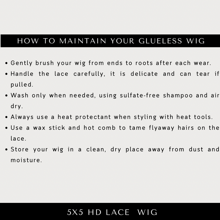 ELLA 5 X 5 HD STRAIGHT HUMAN HAIR WIG