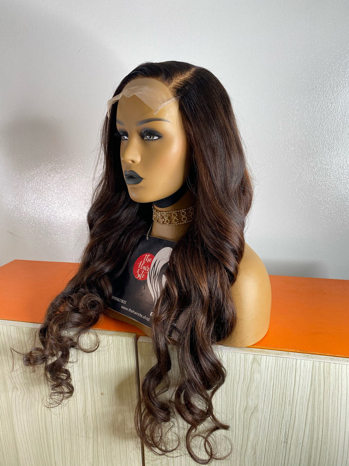 LUCY 6 X 6 | 13 X 6 BROWN WAVY WIG